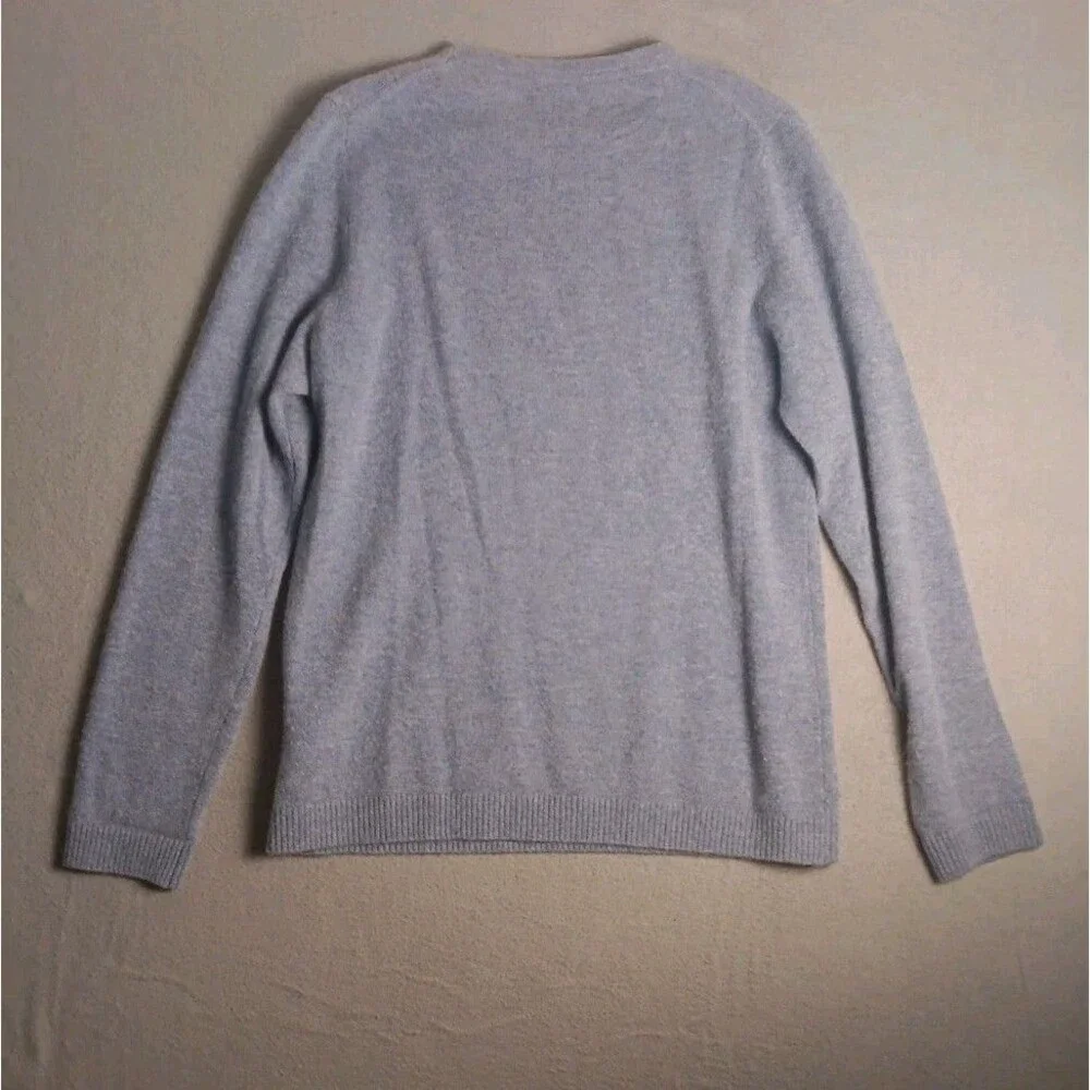 L.L. Bean 100% Cashmere Blue Soft Sweater Mens  Regular Large  - Crew Neck